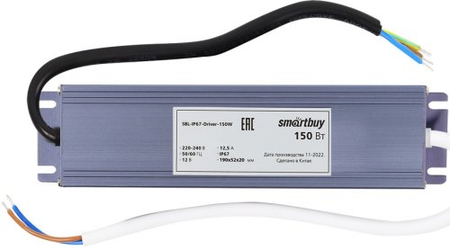 Блок питания для светодиодной ленты Smartbuy SBL-IP67-Driver-150W фото Блок питания для светодиодной ленты Smartbuy SBL-IP67-Driver-150W картинка